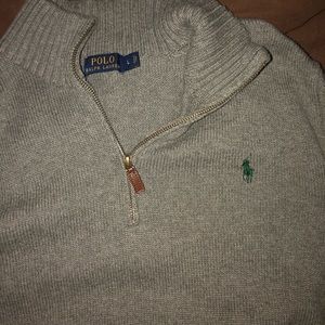 Gray Polo Ralph Lauren 1/4 ZIP Pullover